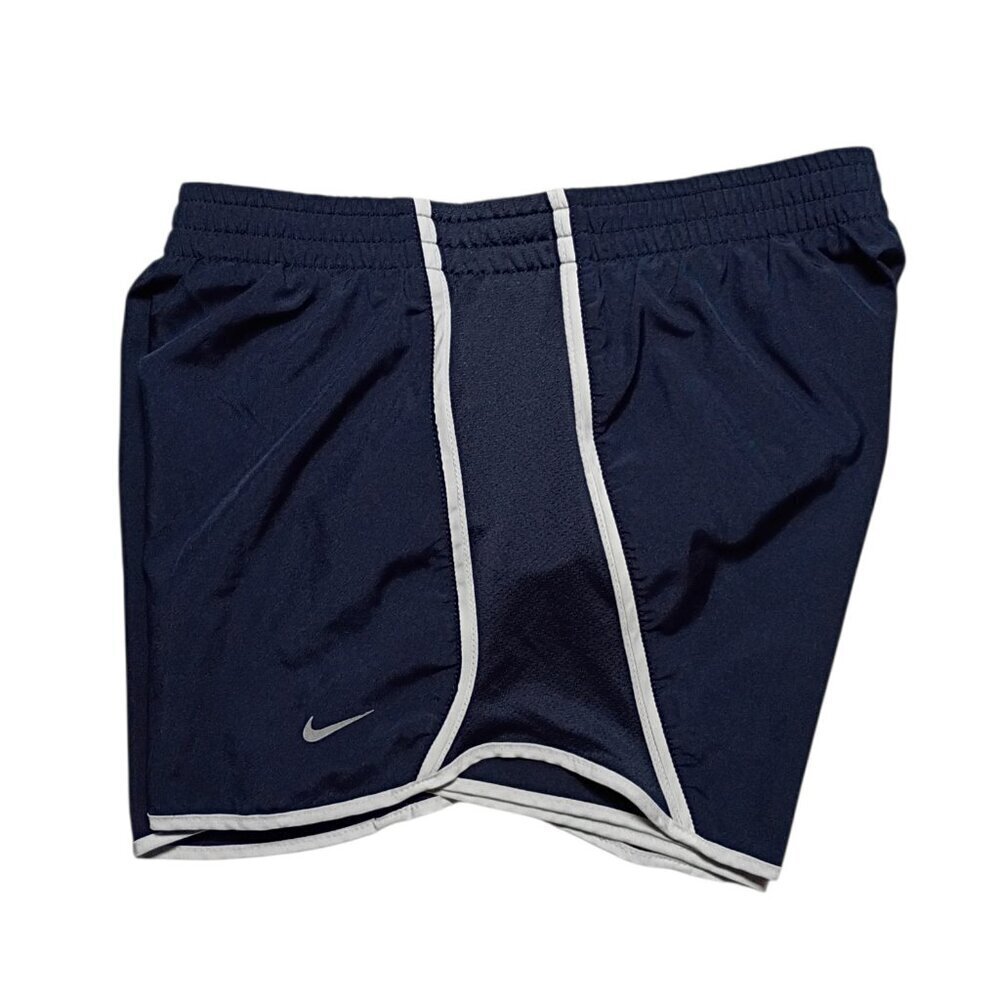 Nike Women M Dri-FIT Performance Running Shorts Blue & White M Side Mesh Comfort - Picture 5 of 14